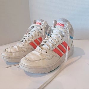 Adidas Hoops Mid 3.0 K White Pink Basketball Sneakers GW6110 Girls Size 3